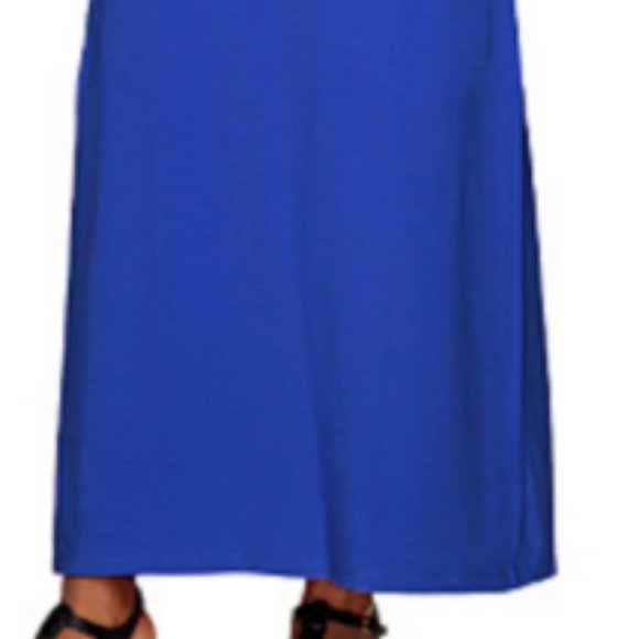 NWT DENIM&CO COLOR-BLOCK LAPIS BLUE MAXI DRESS XXS - Picture 3 of 13